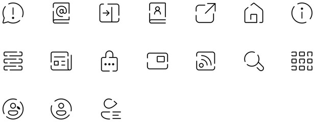 Set of UI Website Elements icons