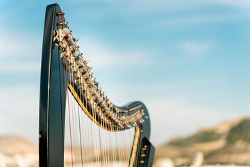 Obraz premium Electronic harp. Modern version of the traditional harp.