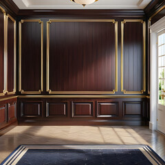 Wainscoting interior design. Generative AI.

