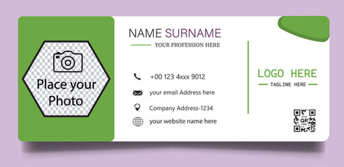 Email signature or email footer and personal social media cover design template