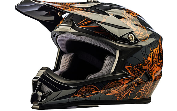 A motorcycle helmet adorned with a fierce dragon design, symbolizing power and protection