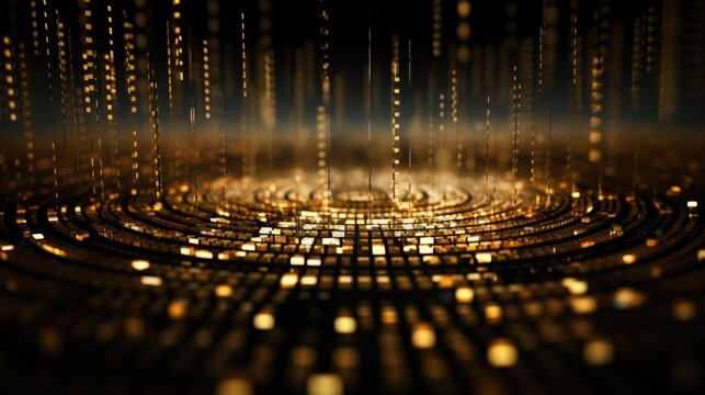 Abstract binary code sequences evolving into intricate patterns, signifying the constant progress and transformation in the field of computer technologies.