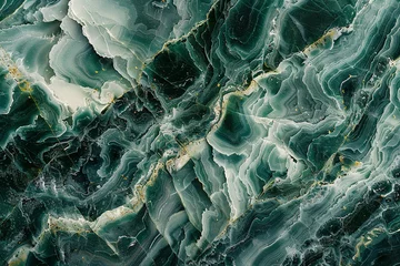 Poster A detailed photograph showcasing the organic beauty of green marble, with hints of emerald and forest hues.   © umair