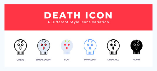 Death icon set. vector illustration.