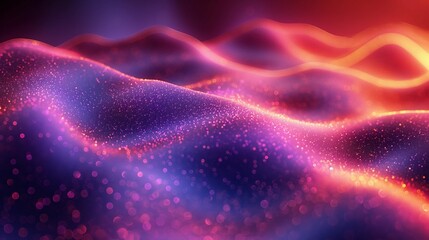 Obraz premium Dark deep bright blue purple red orange coral abstract background. Geometric shape. Angle line strip 3D. Color gradient. Neon electric metallic fire glow light. Grain noise rough. Wide banner.Panorama