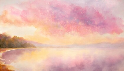vibrant pink watercolor painting background