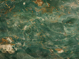A green and gold stone wall with a blue background. The stone is textured and has a shiny appearance