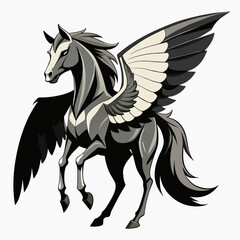 Horse , horse with full open wings © Usman