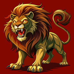 Lion , Wild Lion , Angry lion