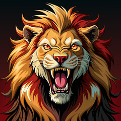 Fototapeta premium Lion , Wild Lion , Angry lion