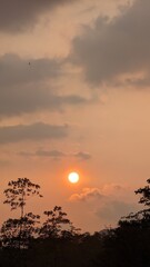 sunset over the lake