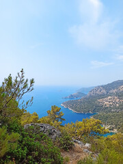 Fototapeta na wymiar Turkey, Lycian Way: view of the sea from the mountain