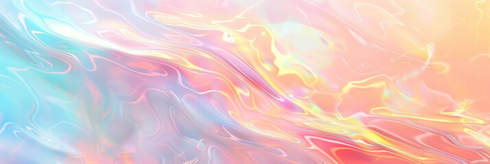 Fototapeta na wymiar Vibrant Abstract Holographic Background with Colorful Waves
