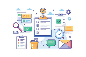 Business planning concept vector illustration