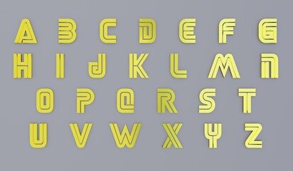 golden alphabet on a pink background