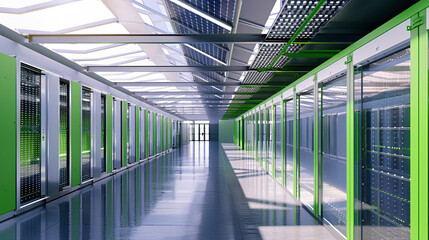 Conceptual Image of Energy-Efficient Data Center