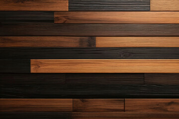 Brown and black dark wood wall wooden plank board texture background with grains and structures