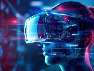 Future technology, augmented reality and cyberspace concept, new technology