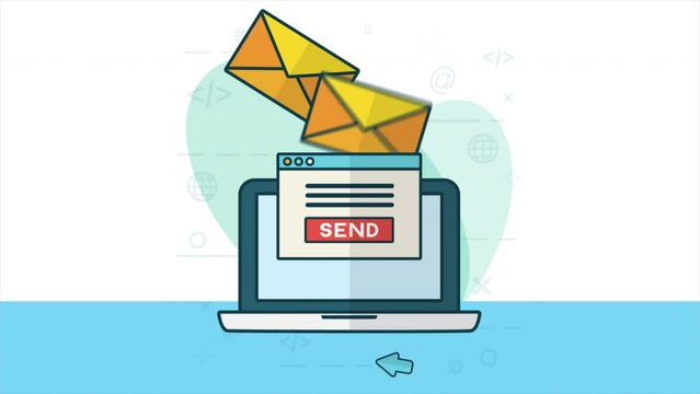 Sending Business Email On Laptop