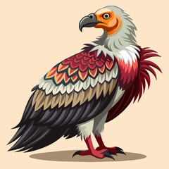 vulture cartoon isolated on white