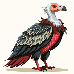 bird, eagle, cartoon, animal, vector, illustration, 