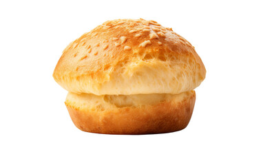 Close-up of a flaky pastry delicately placed on a white background
