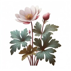 Sanguinaria canadensis (Bloodroot) - obrazy, fototapety, plakaty