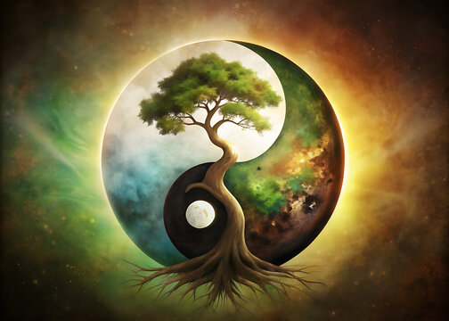 The concept of balance inherent in the yin-yang philosophy intertwines with the symbolic significance of Yggdrasil, the Norse mythological Tree of Life