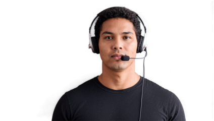 a man with headset