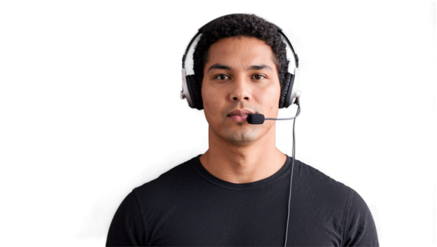 a man with headset