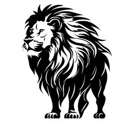 Obraz premium lion black and white