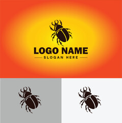 June bug bee logo icon vector for business brand app icon June bug Insect bee logo template