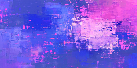 Obraz premium Abstract Colorful Digital Painting with Purple and Pink Tones