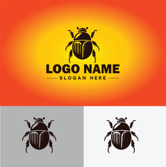 June bug bee logo icon vector for business brand app icon June bug Insect bee logo template