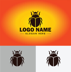 June bug bee logo icon vector for business brand app icon June bug Insect bee logo template