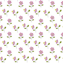 Elegant seamless pattern with flowers. Great for fabric, textile, wallpaper