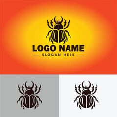 June bug bee logo icon vector for business brand app icon June bug Insect bee logo template