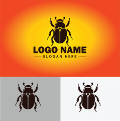June bug bee logo icon vector for business brand app icon June bug Insect bee logo template