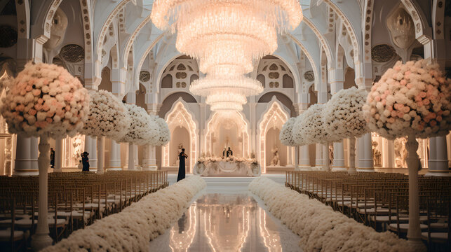 The Grandeur of Golden Glow: A Captivating Image from a Luxurious GG Wedding Ceremony