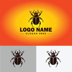 June bug bee logo icon vector for business brand app icon June bug Insect bee logo template