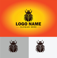 June bug bee logo icon vector for business brand app icon June bug Insect bee logo template