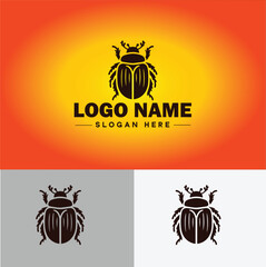 June bug bee logo icon vector for business brand app icon June bug Insect bee logo template