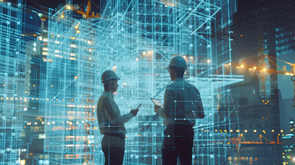 Fototapeta premium Industrial warehouse in operation with workers and equipment managing logistics. Efficient supply in busy factory storing for shipping and delivery. Workers cargo safety and quality and commercia