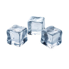 ice cubes blue transparent