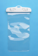Empty clear plastic waterproof dry pouch