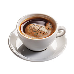 Cup of coffee isolated on transparent background