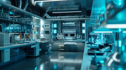 State-of-the-art lab boasting advanced robotics and cutting-edge technology. Nowoczesne...