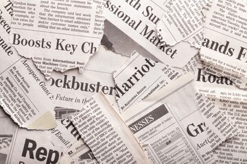 Newspaper Texture Background  Clippings Paper