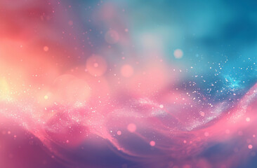 Dreamy Pink and Blue Abstract Bokeh Background