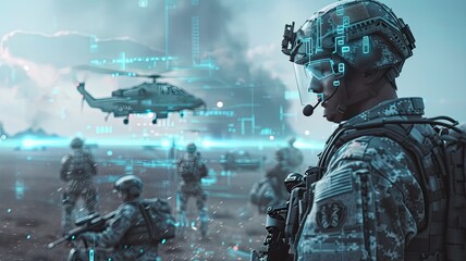 digital interoperability on the battlefield, showcasing lean services architecture and software integration for enhanced operational efficiency and communication.